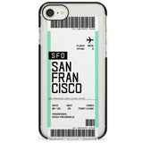 San Francisco Boarding Pass iPhone Case  Black Impact Custom Phone Case - Case Warehouse