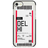 Delhi Boarding Pass iPhone Case  Black Impact Custom Phone Case - Case Warehouse