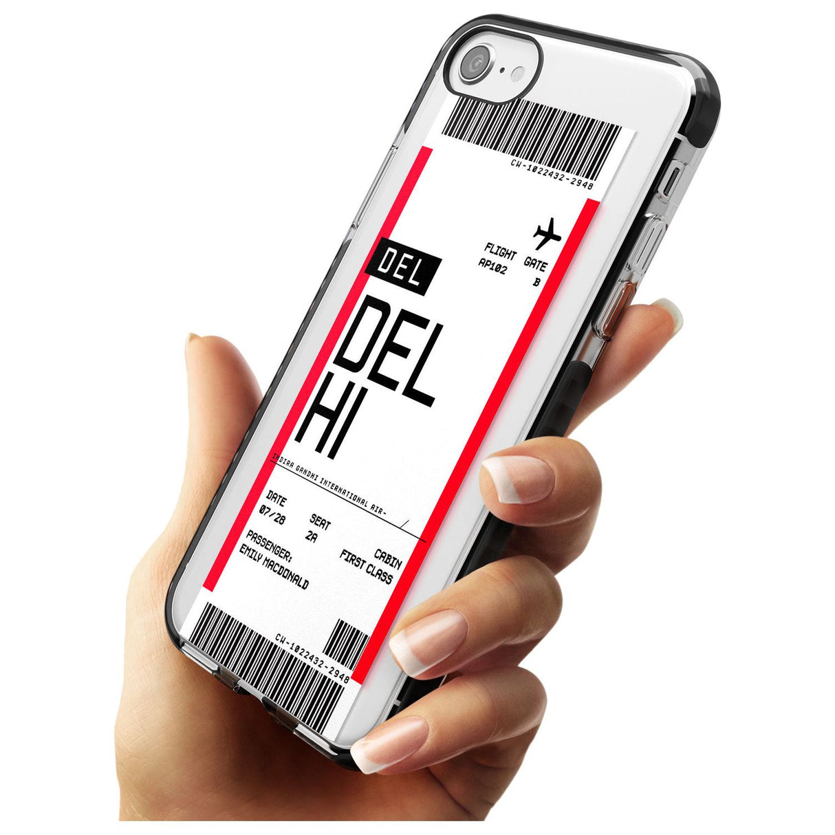 Delhi Boarding Pass iPhone Case   Custom Phone Case - Case Warehouse