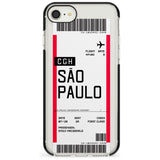 São Paulo Boarding Pass iPhone Case  Black Impact Custom Phone Case - Case Warehouse