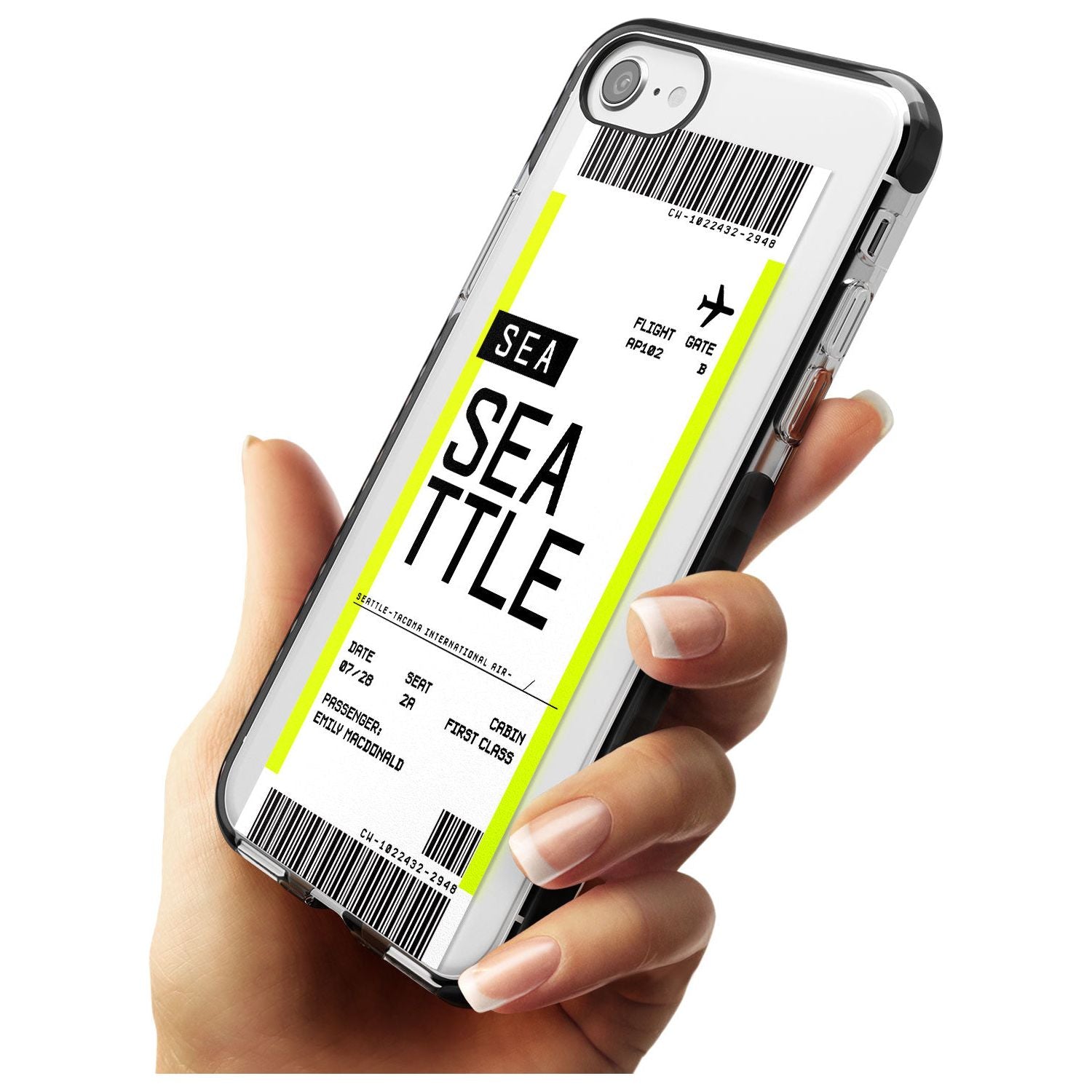 Seattle Boarding Pass iPhone Case   Custom Phone Case - Case Warehouse