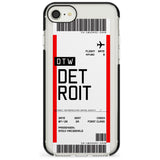 Detroit Boarding Pass iPhone Case  Black Impact Custom Phone Case - Case Warehouse