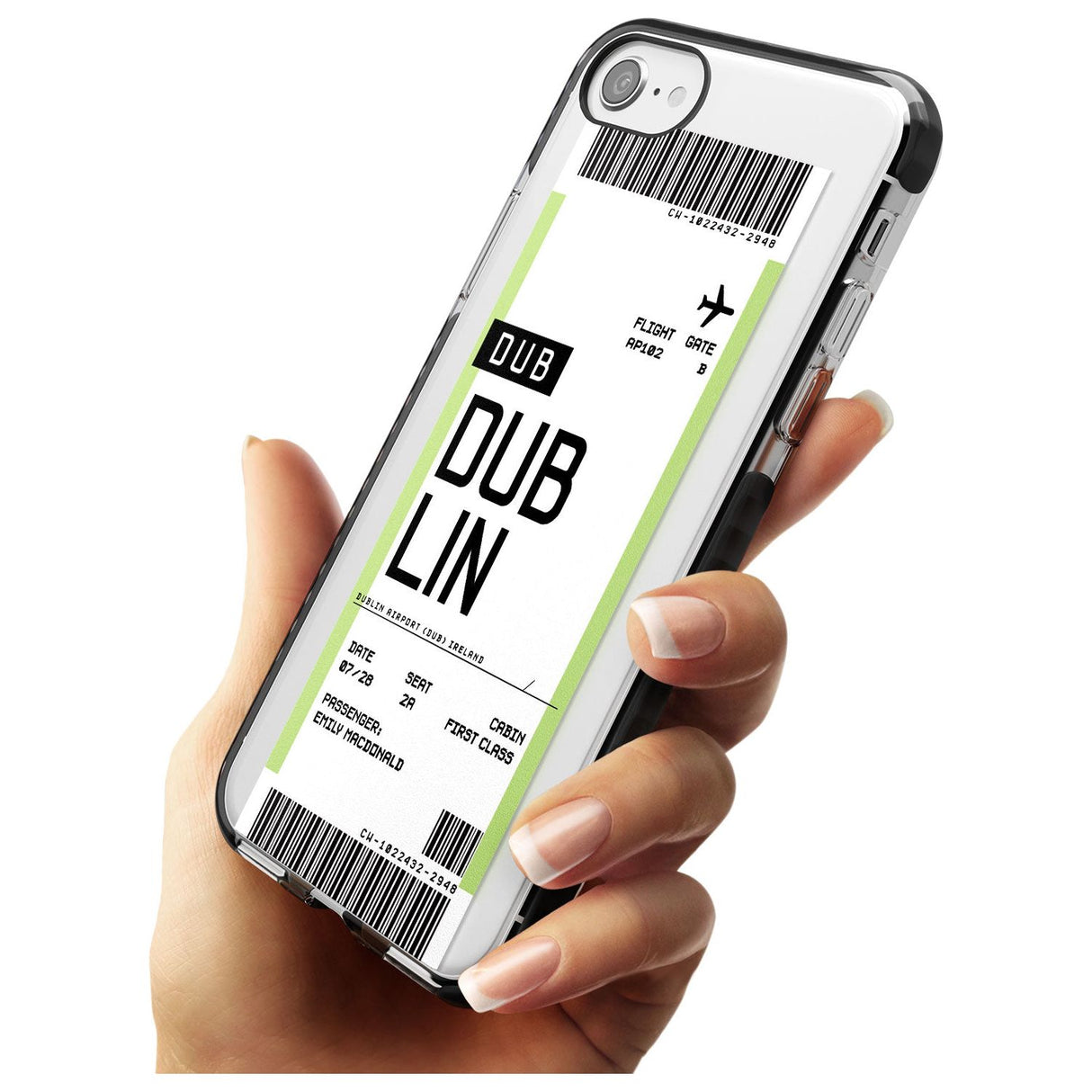 Dublin Boarding Pass iPhone Case   Custom Phone Case - Case Warehouse