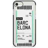 Barcelona Boarding Pass iPhone Case  Black Impact Custom Phone Case - Case Warehouse