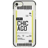 Chicago Boarding Pass iPhone Case  Black Impact Custom Phone Case - Case Warehouse