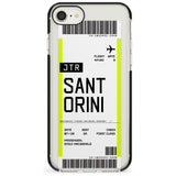 Santorini Boarding Pass iPhone Case  Black Impact Custom Phone Case - Case Warehouse