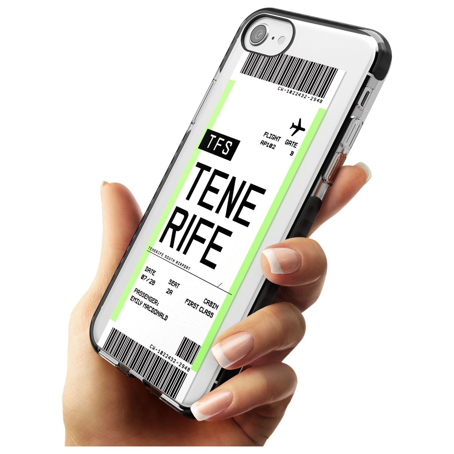 Tenerife Boarding Pass iPhone Case   Custom Phone Case - Case Warehouse