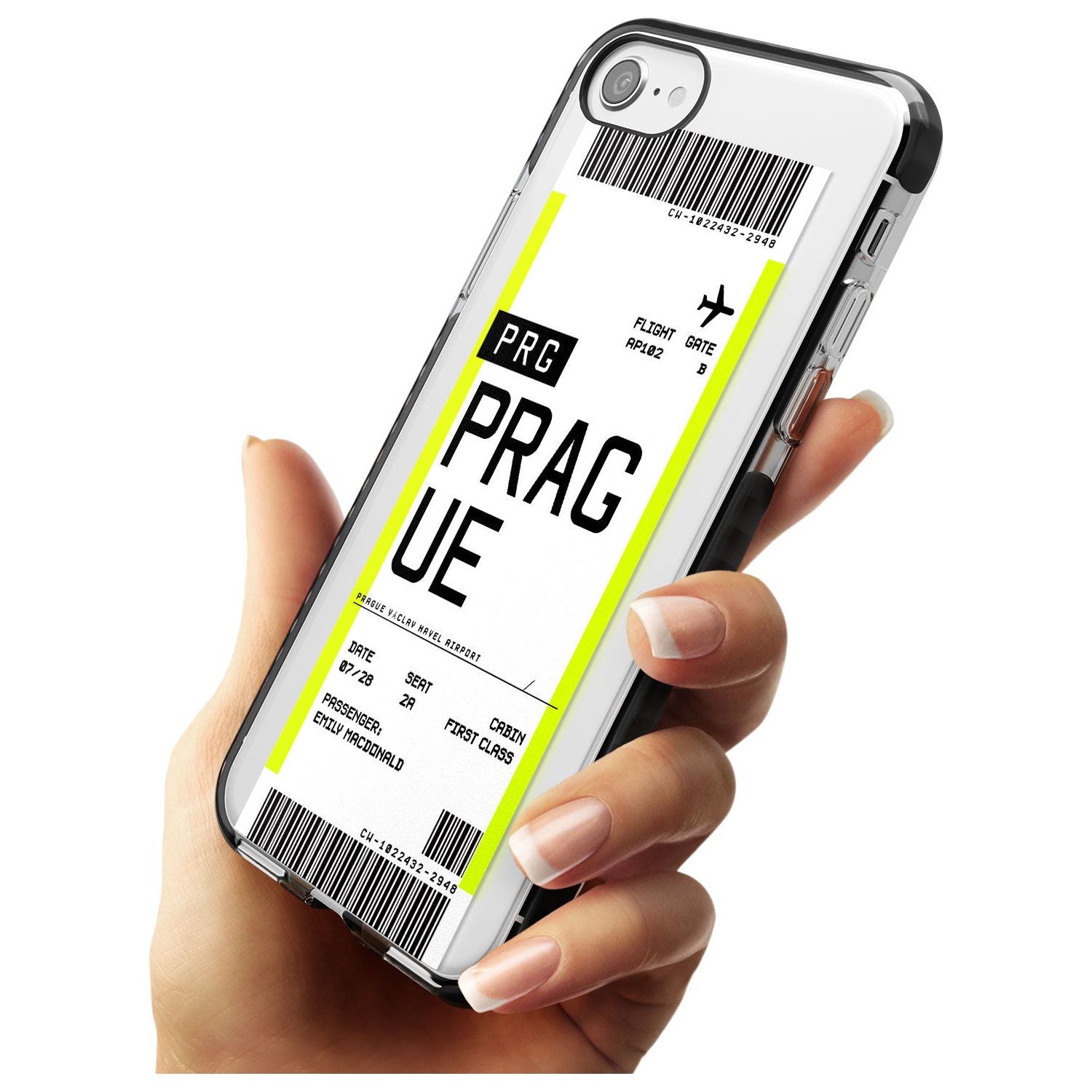 Prague Boarding Pass   Custom Phone Case - Case Warehouse