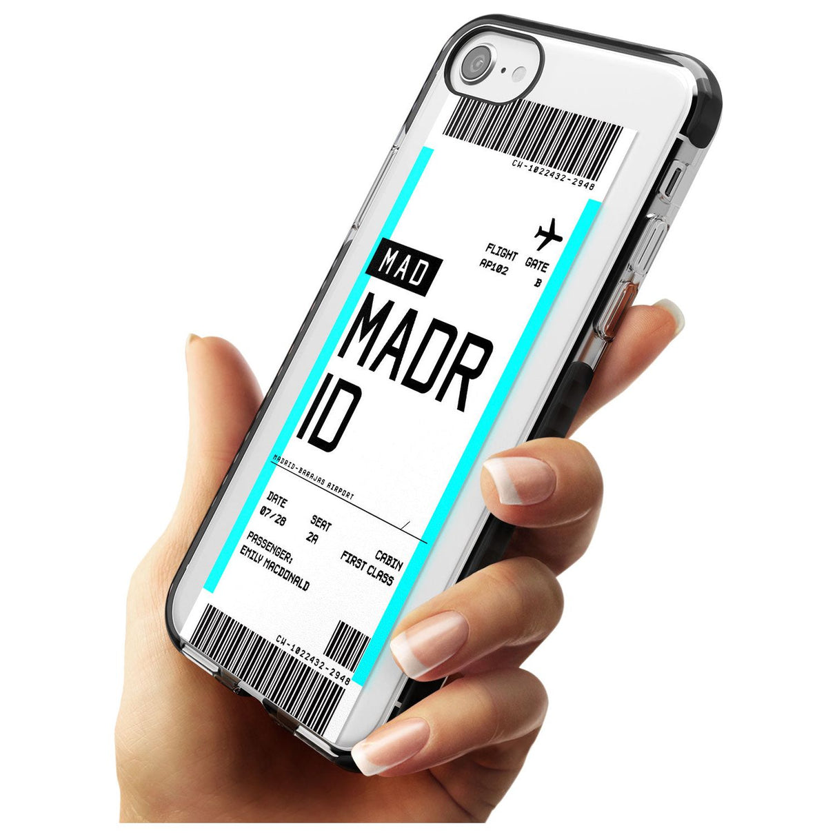 Madrid Boarding Pass iPhone Case   Custom Phone Case - Case Warehouse