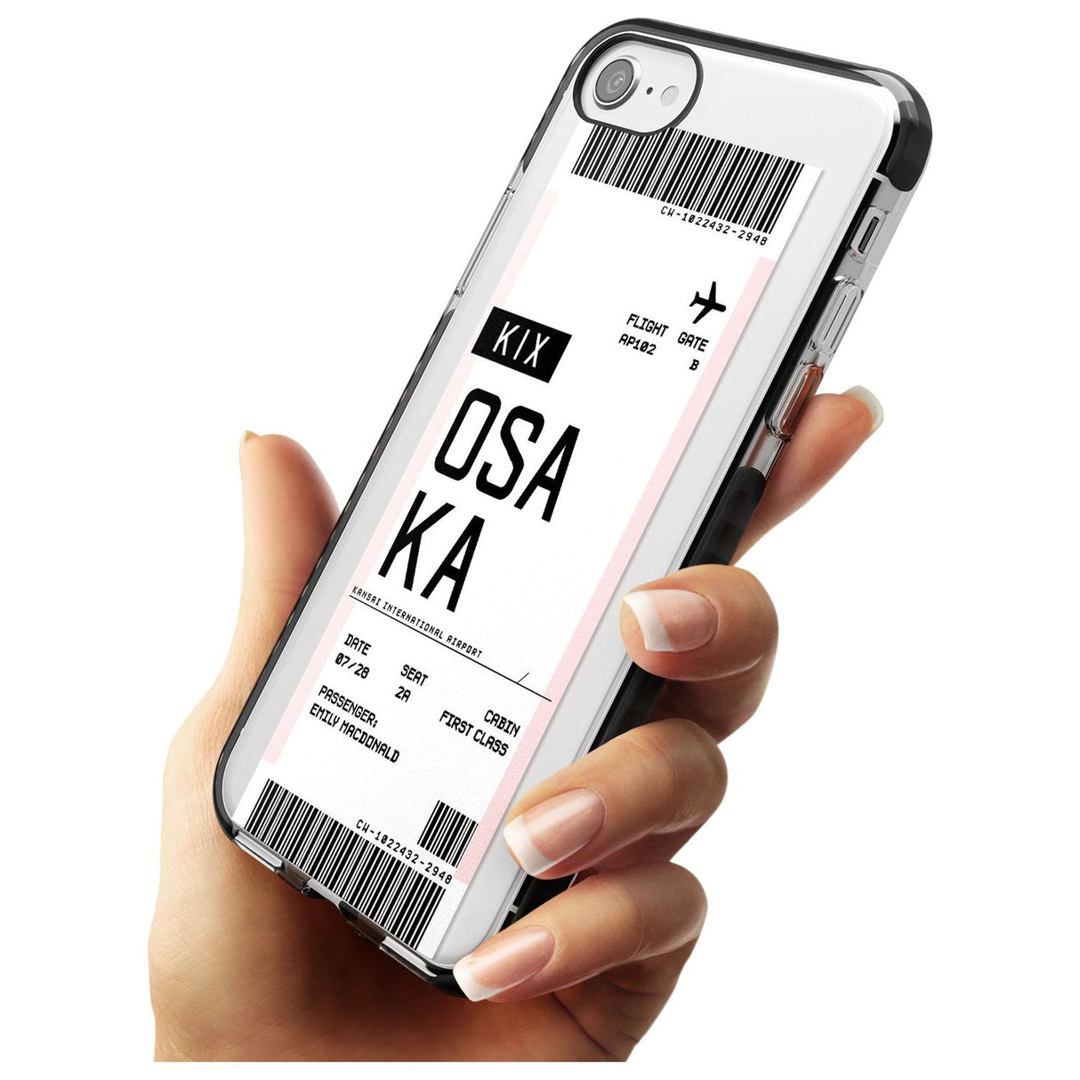 Osaka Boarding Pass iPhone Case   Custom Phone Case - Case Warehouse