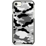 Grey Camo Black Impact Phone Case for iPhone SE 8 7 Plus