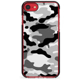 Grey Camo Black Impact Phone Case for iPhone SE 8 7 Plus