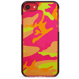 Neon Camo Black Impact Phone Case for iPhone SE 8 7 Plus