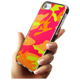 Neon Camo Black Impact Phone Case for iPhone SE 8 7 Plus