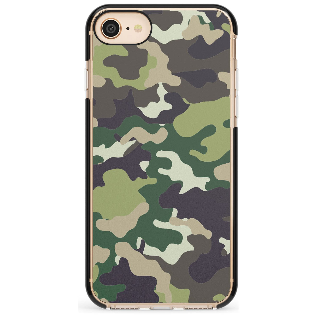 Green Camo Black Impact Phone Case for iPhone SE 8 7 Plus