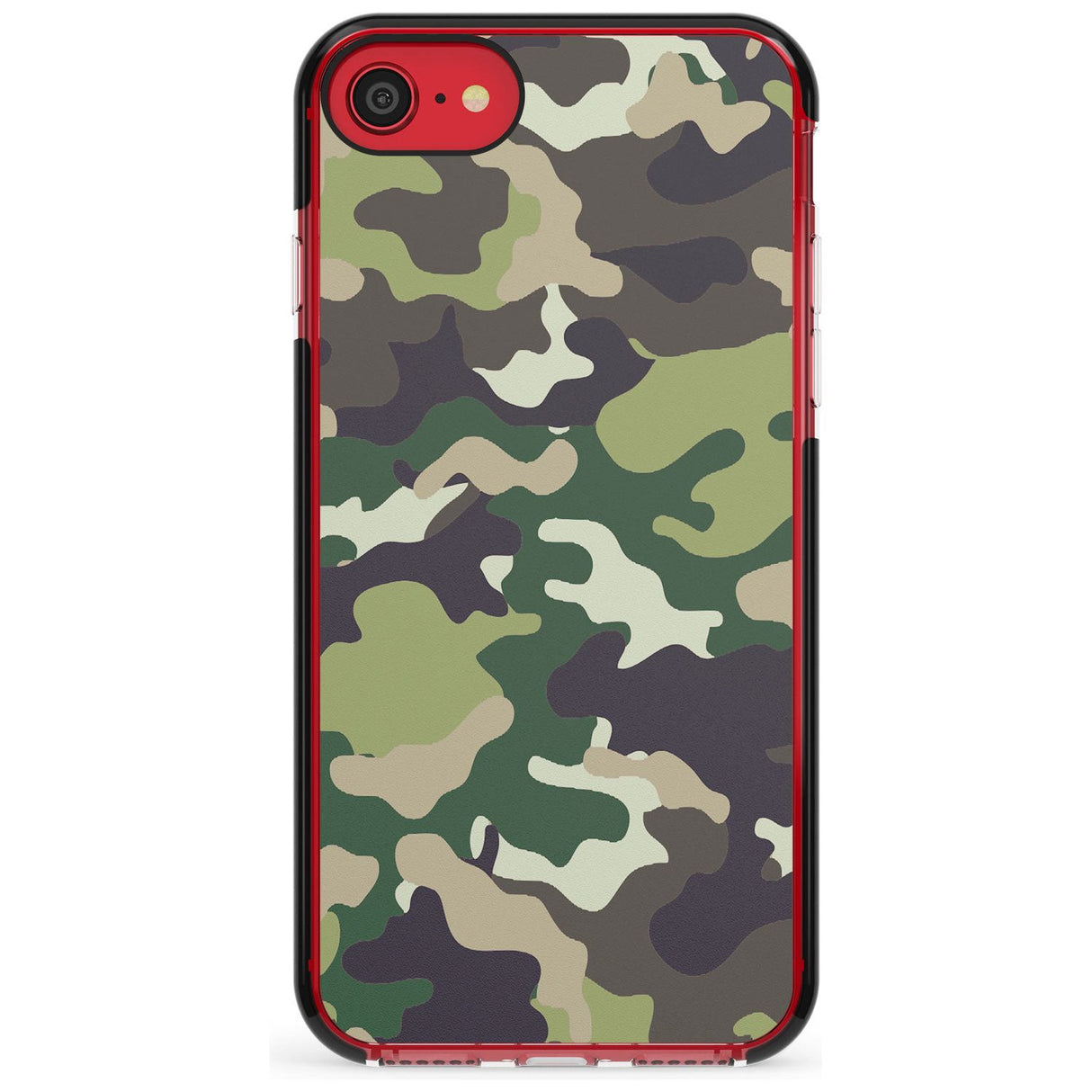 Green Camo Black Impact Phone Case for iPhone SE 8 7 Plus