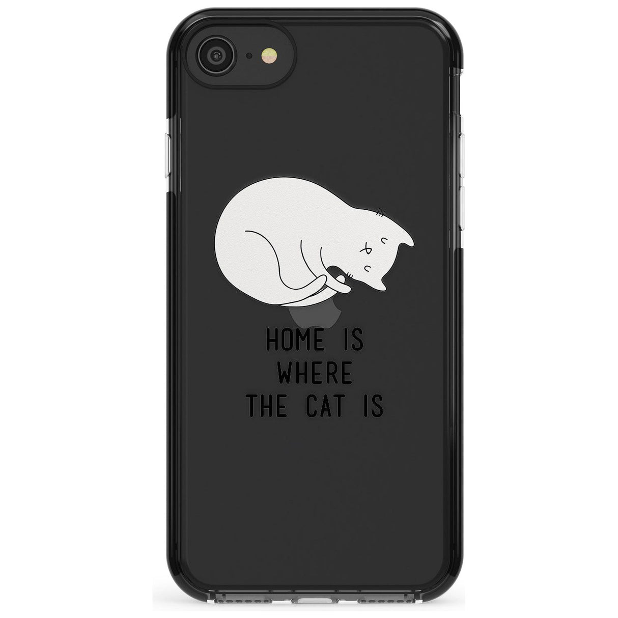 Home Is Where the Cat is Pink Fade Impact Phone Case for iPhone SE 8 7 Plus