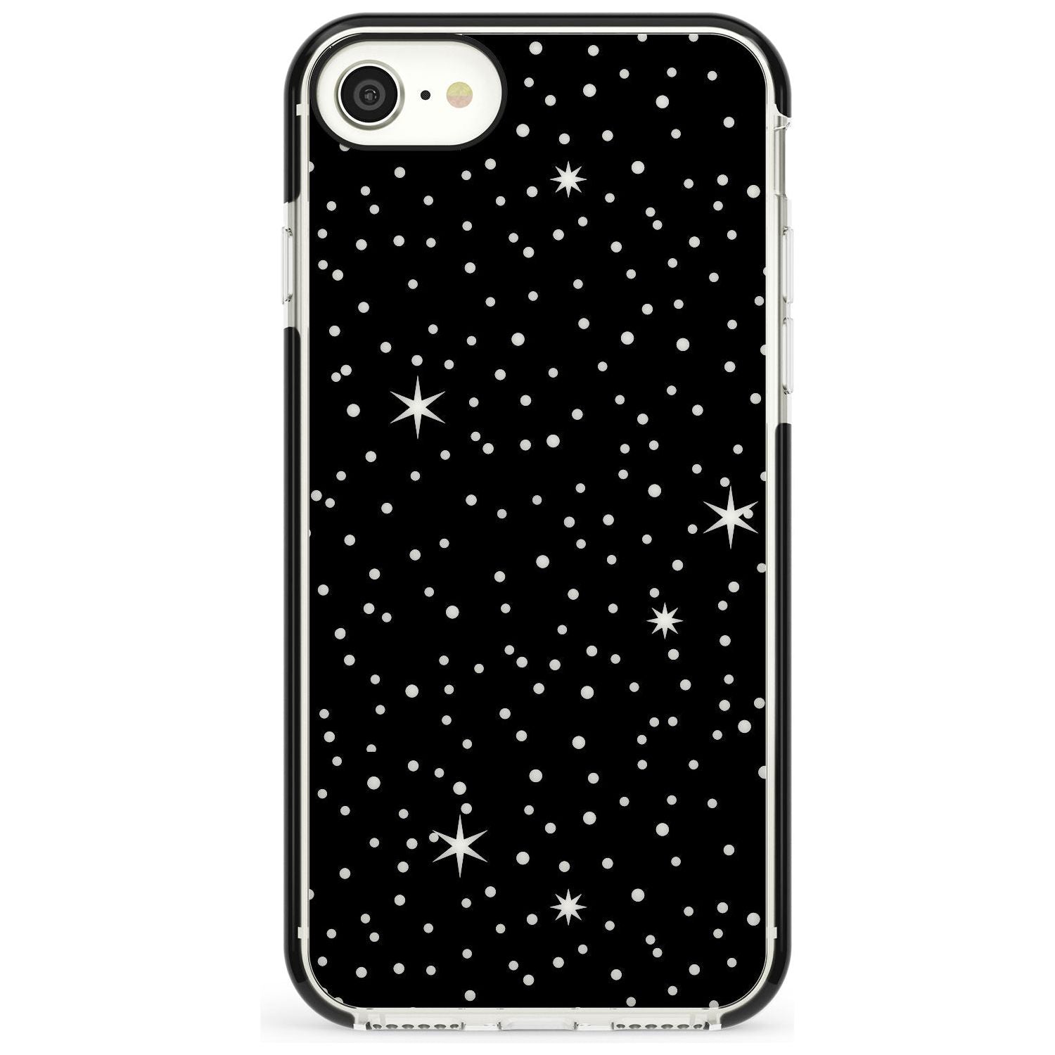 Celestial  Cut-Out Stars Phone Case iPhone 7/8 / Black Impact Case,iPhone SE / Black Impact Case Blanc Space
