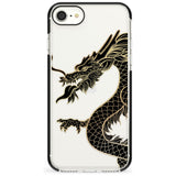 Large Red Dragon Black Impact Phone Case for iPhone SE 8 7 Plus