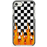 Checkered Fire iPhone Case  Black Impact Phone Case - Case Warehouse