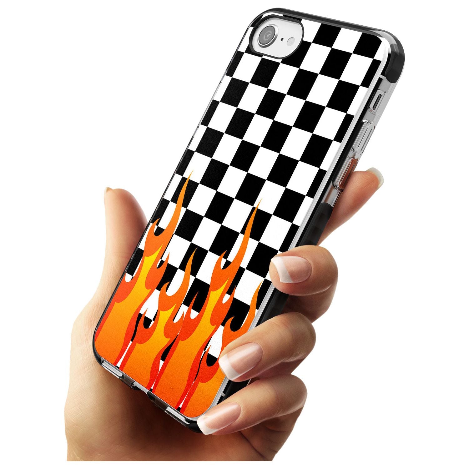 Checkered Fire iPhone Case   Phone Case - Case Warehouse