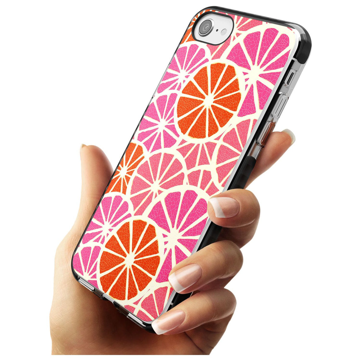 Citrus Slices Pink Fade Impact Phone Case for iPhone SE 8 7 Plus