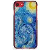 The Starry Night by Vincent Van Gogh Pink Fade Impact Phone Case for iPhone SE 8 7 Plus