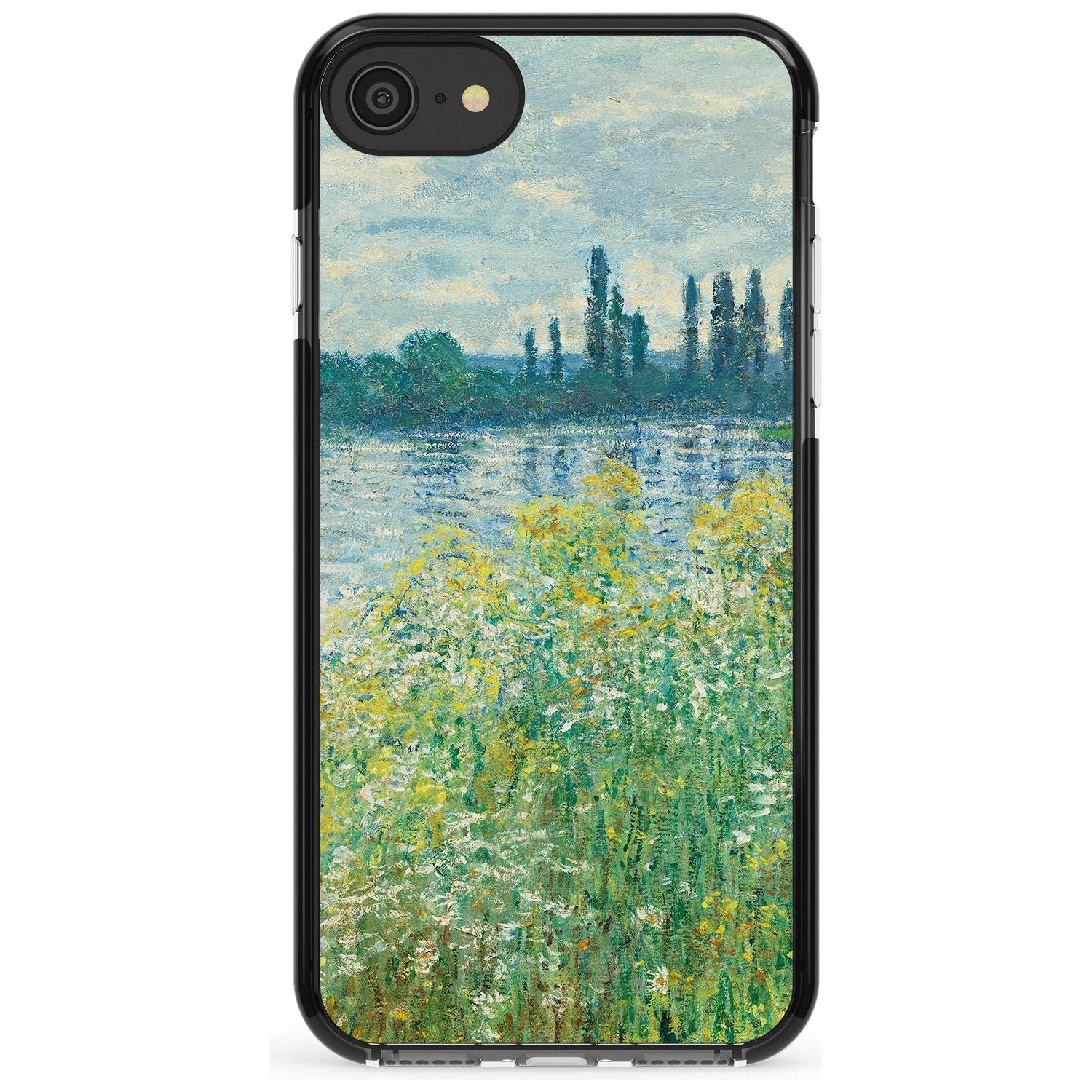 Banks of the Seine by Claude Monet Pink Fade Impact Phone Case for iPhone SE 8 7 Plus