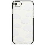 Transparent Cloud Pattern Pink Fade Impact Phone Case for iPhone SE 8 7 Plus