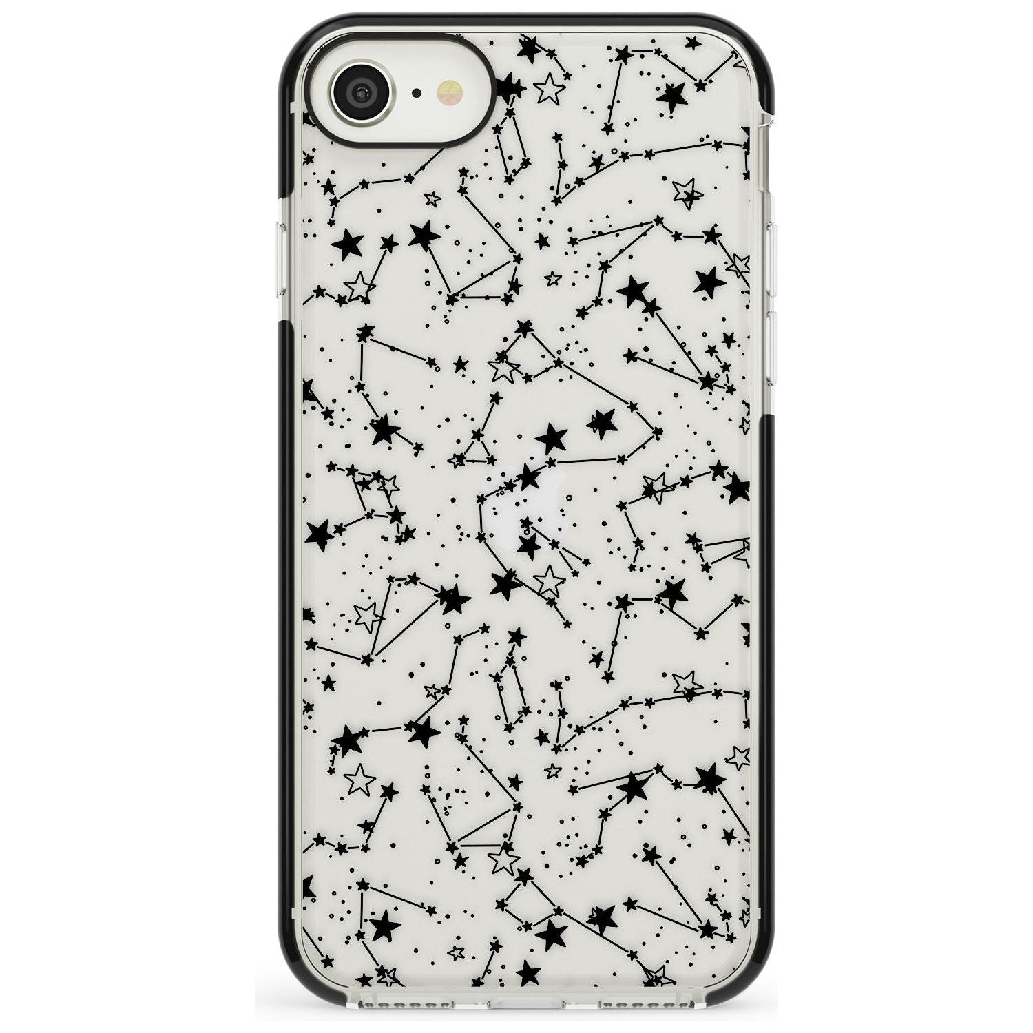 Constellations Black Impact Phone Case for iPhone SE 8 7 Plus