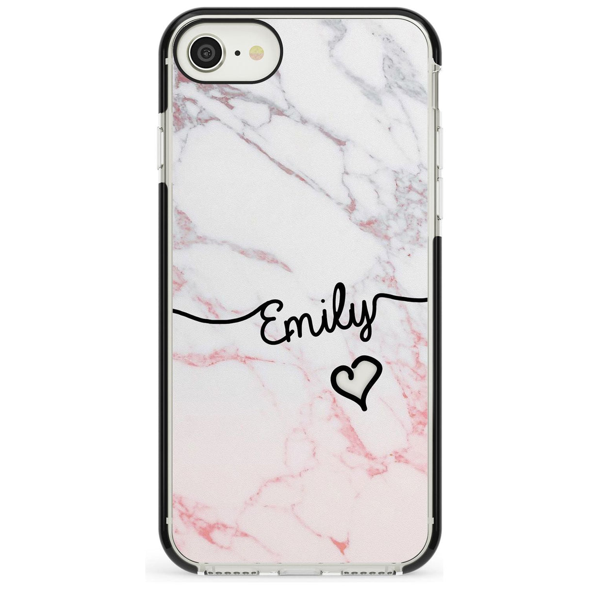 Pink Fade Marble iPhone Case  Black Impact Custom Phone Case - Case Warehouse