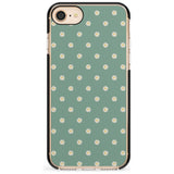 Daisy Pattern - Teal Cute Floral Daisy Design Pink Fade Impact Phone Case for iPhone SE 8 7 Plus