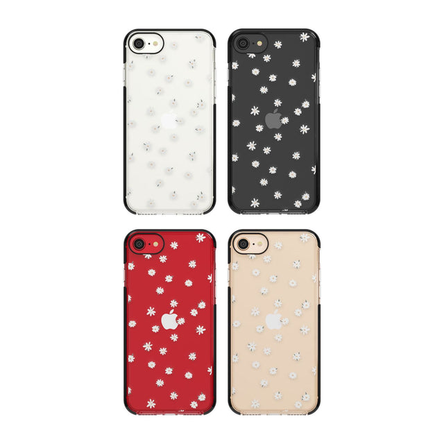 White Stars on Clear Phone Case for iPhone SE