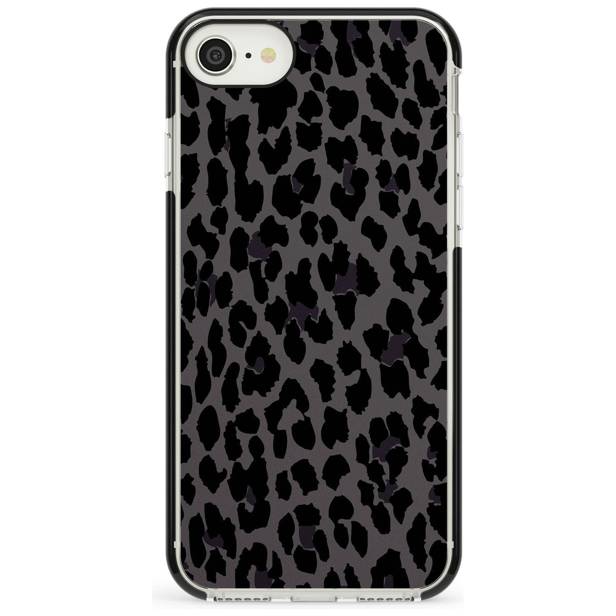 Dark Animal Print Pattern Large Leopard Black Impact Phone Case for iPhone SE 8 7 Plus