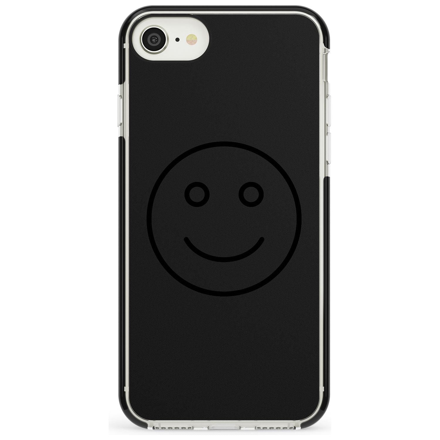 Dark Smiley Face Black Impact Phone Case for iPhone SE 8 7 Plus