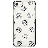 Clear Dice Pattern Black Impact Phone Case for iPhone SE 8 7 Plus