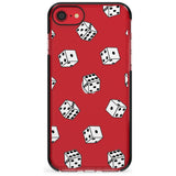 Clear Dice Pattern Black Impact Phone Case for iPhone SE 8 7 Plus