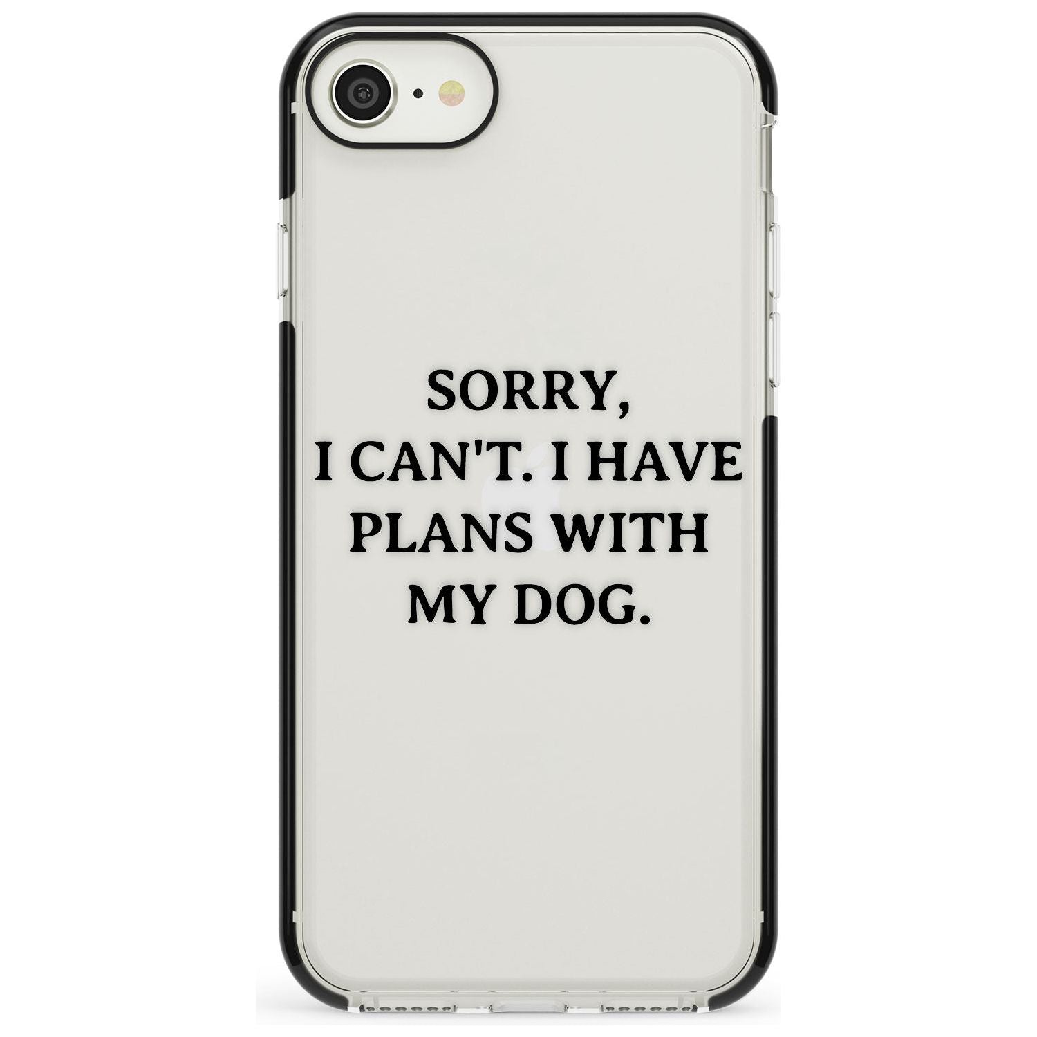 Plans with Dog Black Impact Phone Case for iPhone SE 8 7 Plus