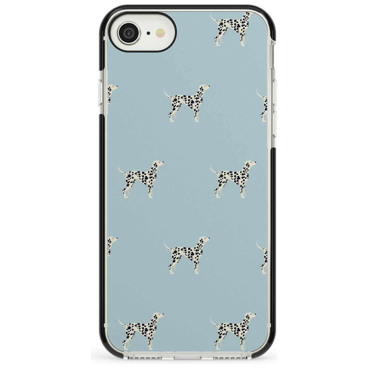 Dalmation Dog Pattern Black Impact Phone Case for iPhone SE 8 7 Plus