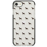 German Shorthaired Pointer Dog Pattern Clear Black Impact Phone Case for iPhone SE 8 7 Plus