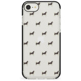 Alaskan Malamute Dog Pattern Clear Black Impact Phone Case for iPhone SE 8 7 Plus