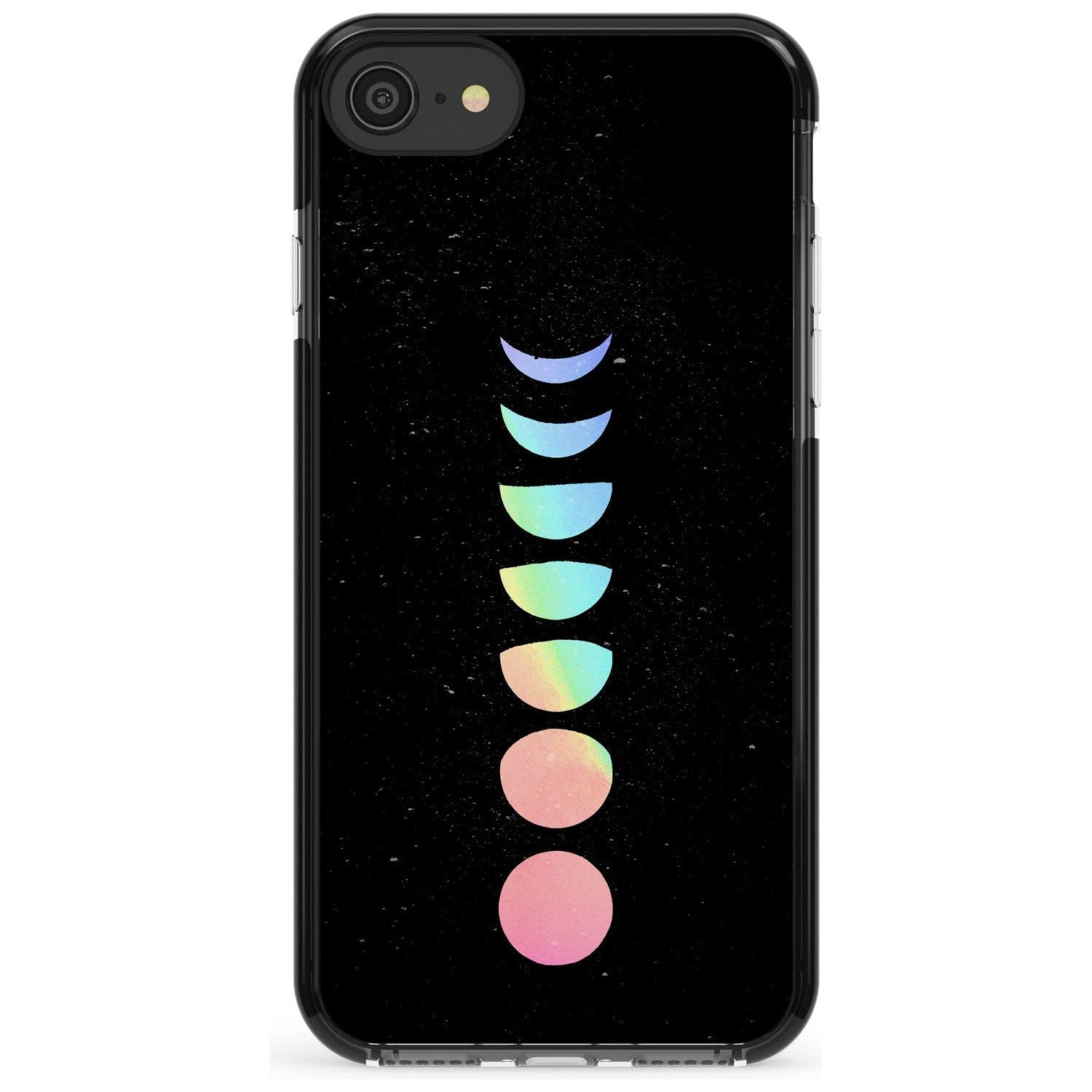 Pastel Moon Phases Pink Fade Impact Phone Case for iPhone SE 8 7 Plus