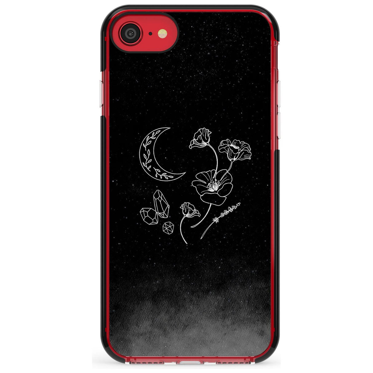 Crescent Moon Collection Pink Fade Impact Phone Case for iPhone SE 8 7 Plus