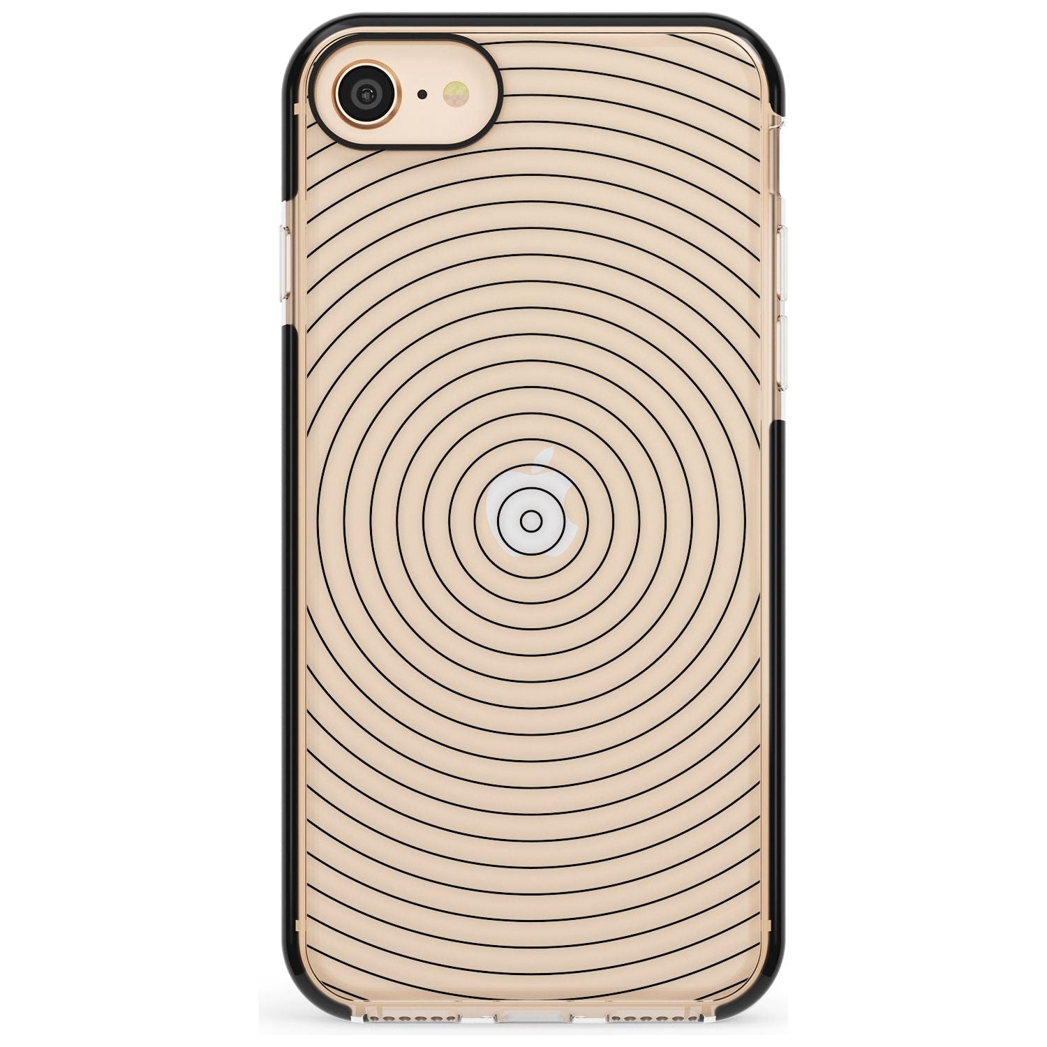 Abstract Lines: Circles Pink Fade Impact Phone Case for iPhone SE 8 7 Plus
