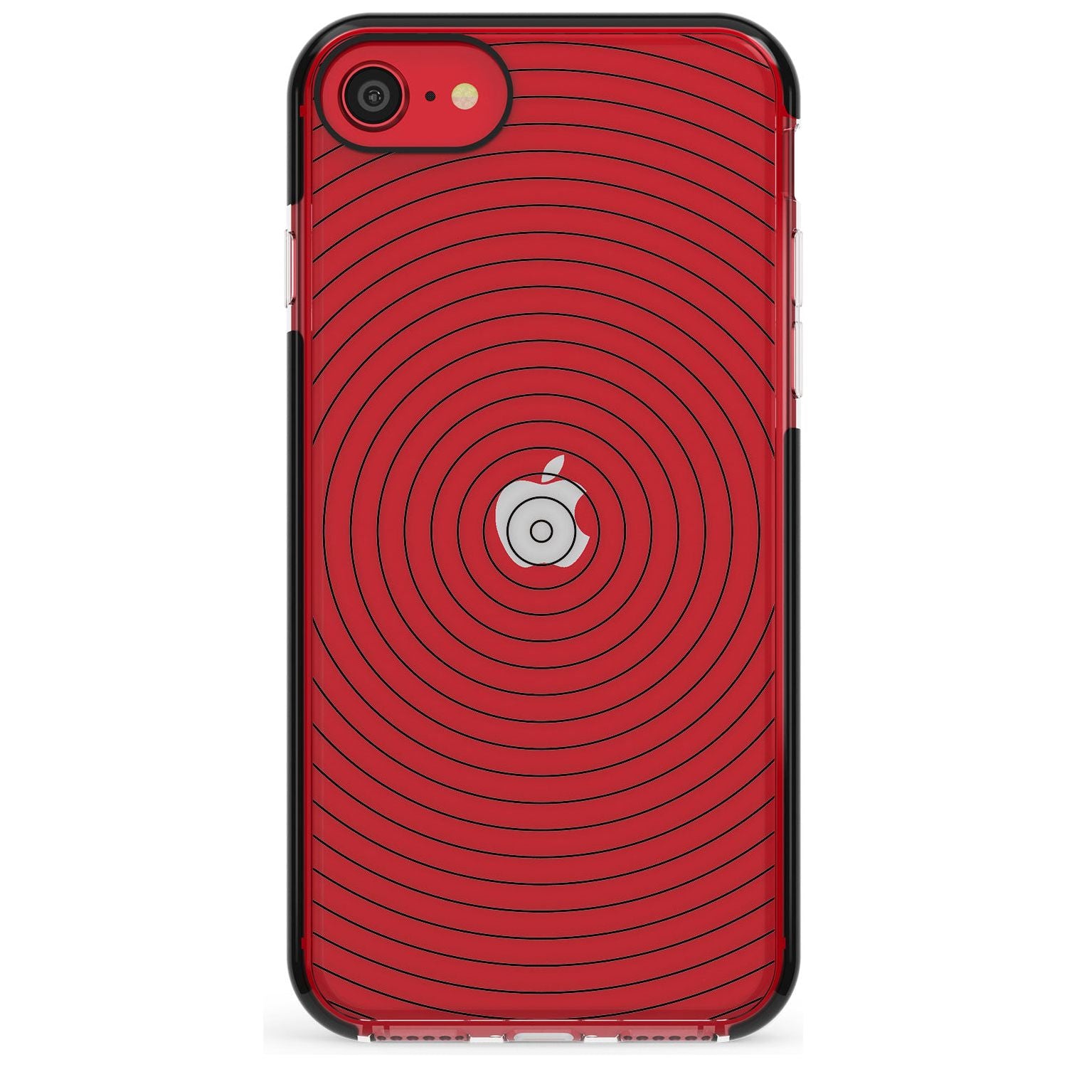 Abstract Lines: Circles Pink Fade Impact Phone Case for iPhone SE 8 7 Plus