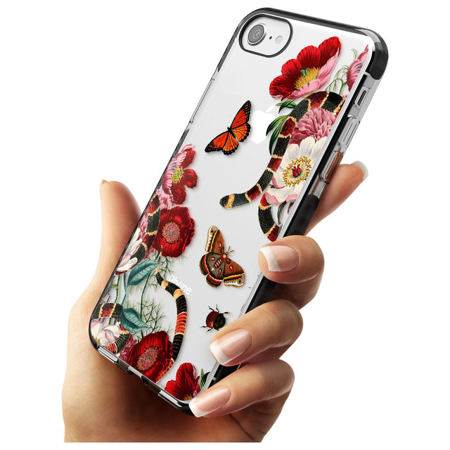 Botanical Snake  Pink Fade Impact Phone Case for iPhone SE 8 7 Plus