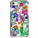 Floral Vibe Black Impact Phone Case for iPhone SE 8 7 Plus