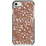 Wildflower Cluster on Terracotta Black Impact Phone Case for iPhone SE 8 7 Plus