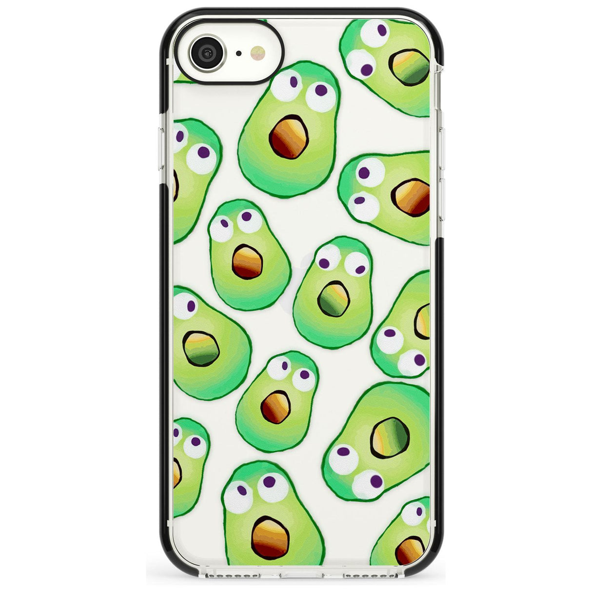 Shocked Avocados Black Impact Phone Case for iPhone SE 8 7 Plus