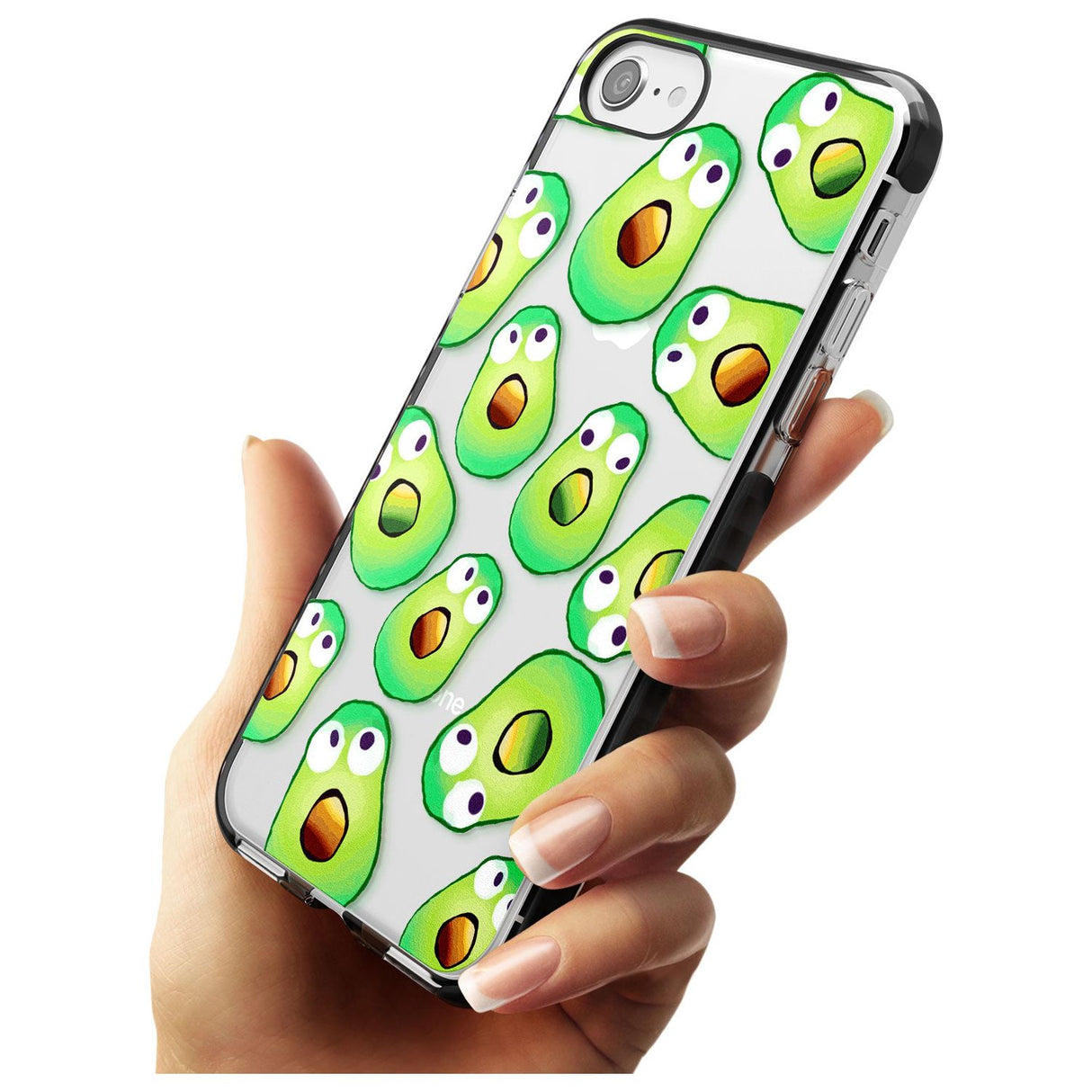 Shocked Avocados Black Impact Phone Case for iPhone SE 8 7 Plus